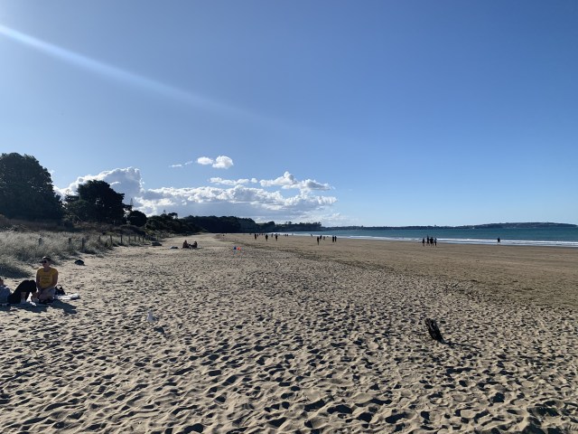 Long Bay Beach with a Beautiful Blue Sky